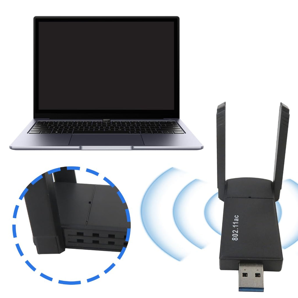 AC1300Mbps USB 3.0 Dual Band Wireless WiFi Adapter W650004
