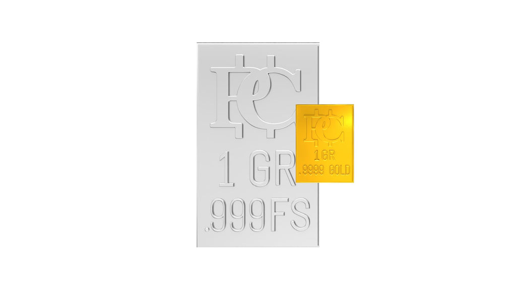 Gold and Silver Bullion Bar 1 Grain W221