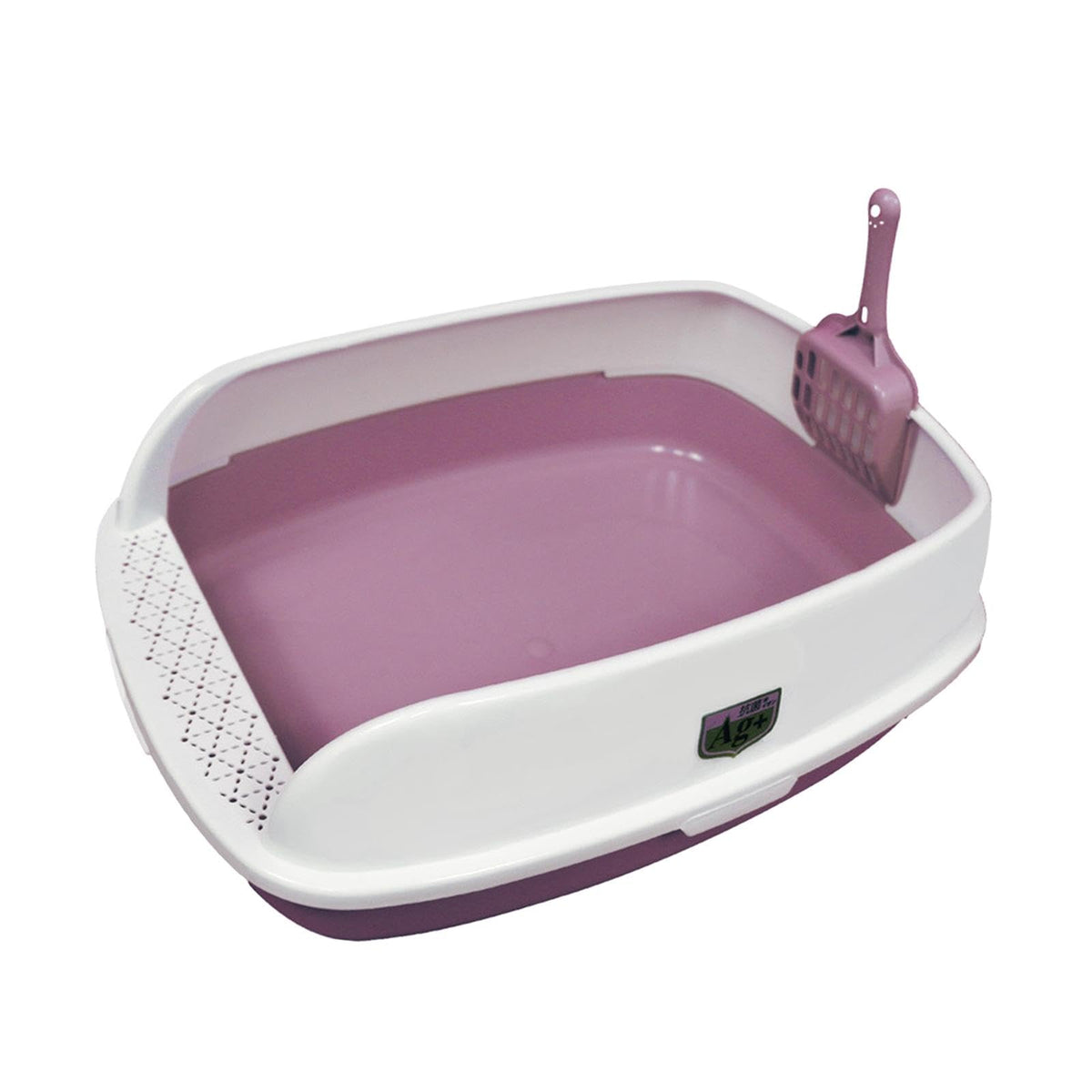 Pink Semi Enclosed Cat Litter Box F180