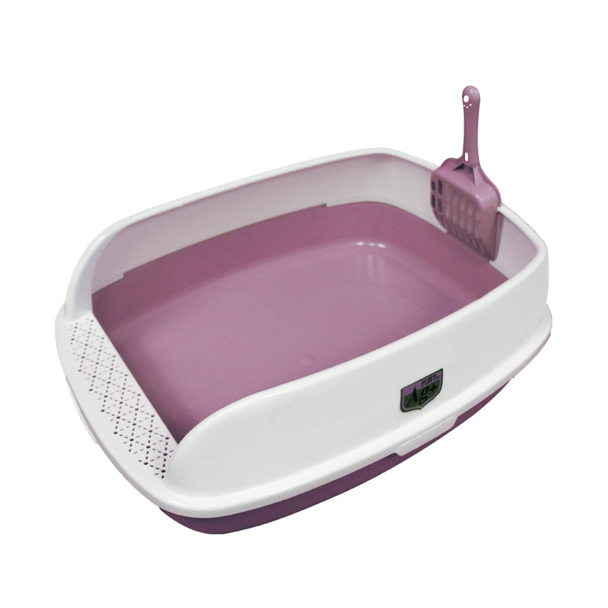 Pink Semi Enclosed Cat Litter Box F180