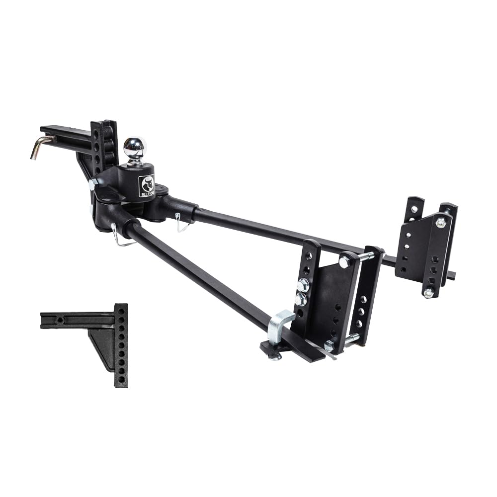 800lbs Weight Distribution Hitch with Sway Control, 9 Hole Shank, Black I83132