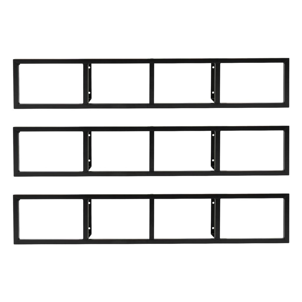 Black 3Pcs Wall Mount Media Storage Rack F2368