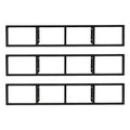 Black 3Pcs Wall Mount Media Storage Rack F2368