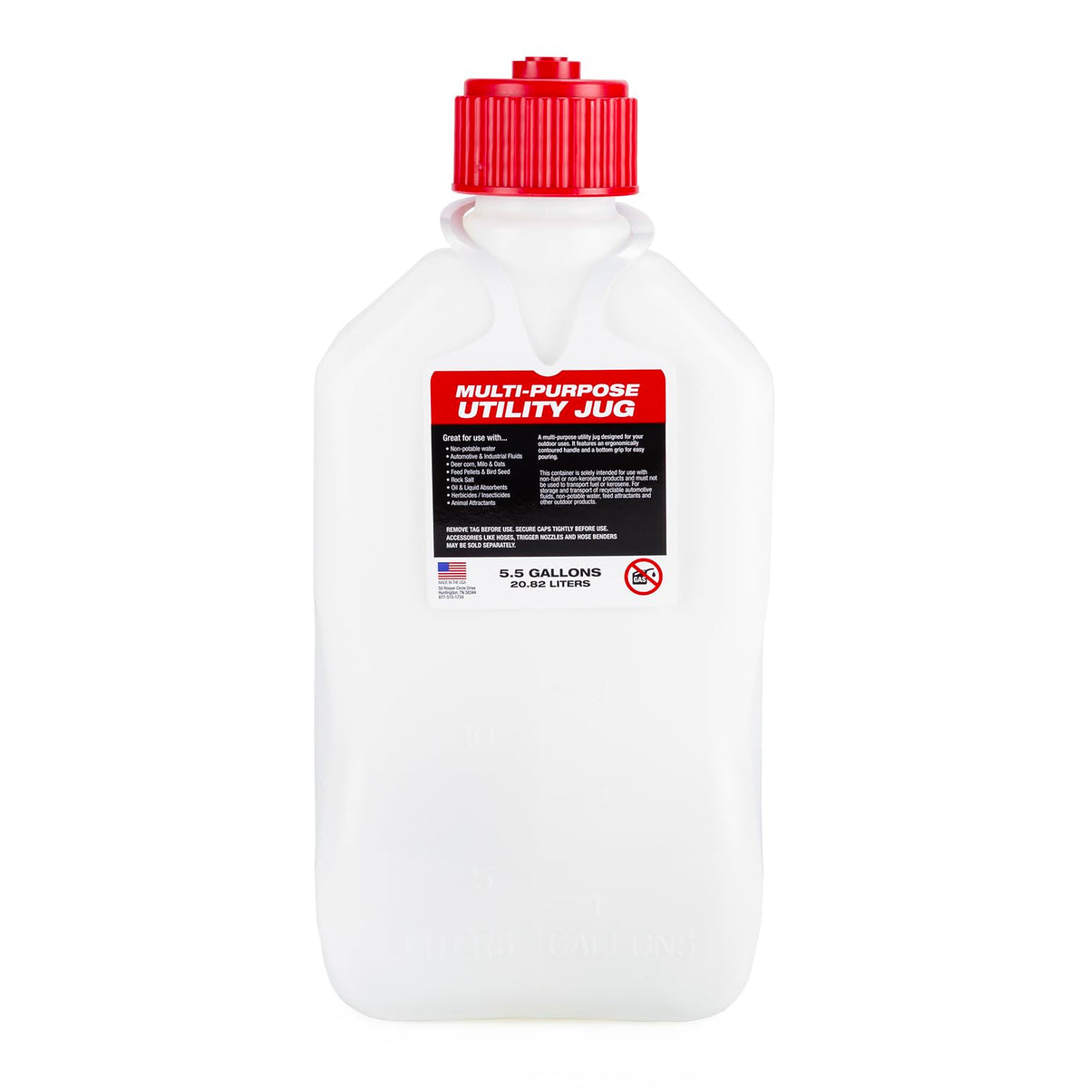 5.5 Gallon Square Motorsport Jug with Standard Hose 2 Pack G86539