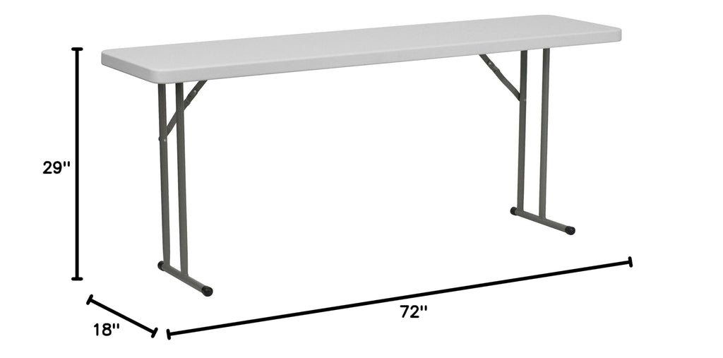 6 ft Plastic Folding Training Table 4-Pack L861194