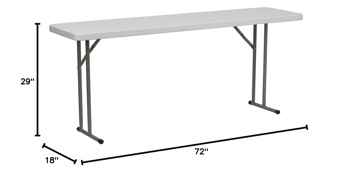 6 ft Plastic Folding Training Table 4-Pack L861194