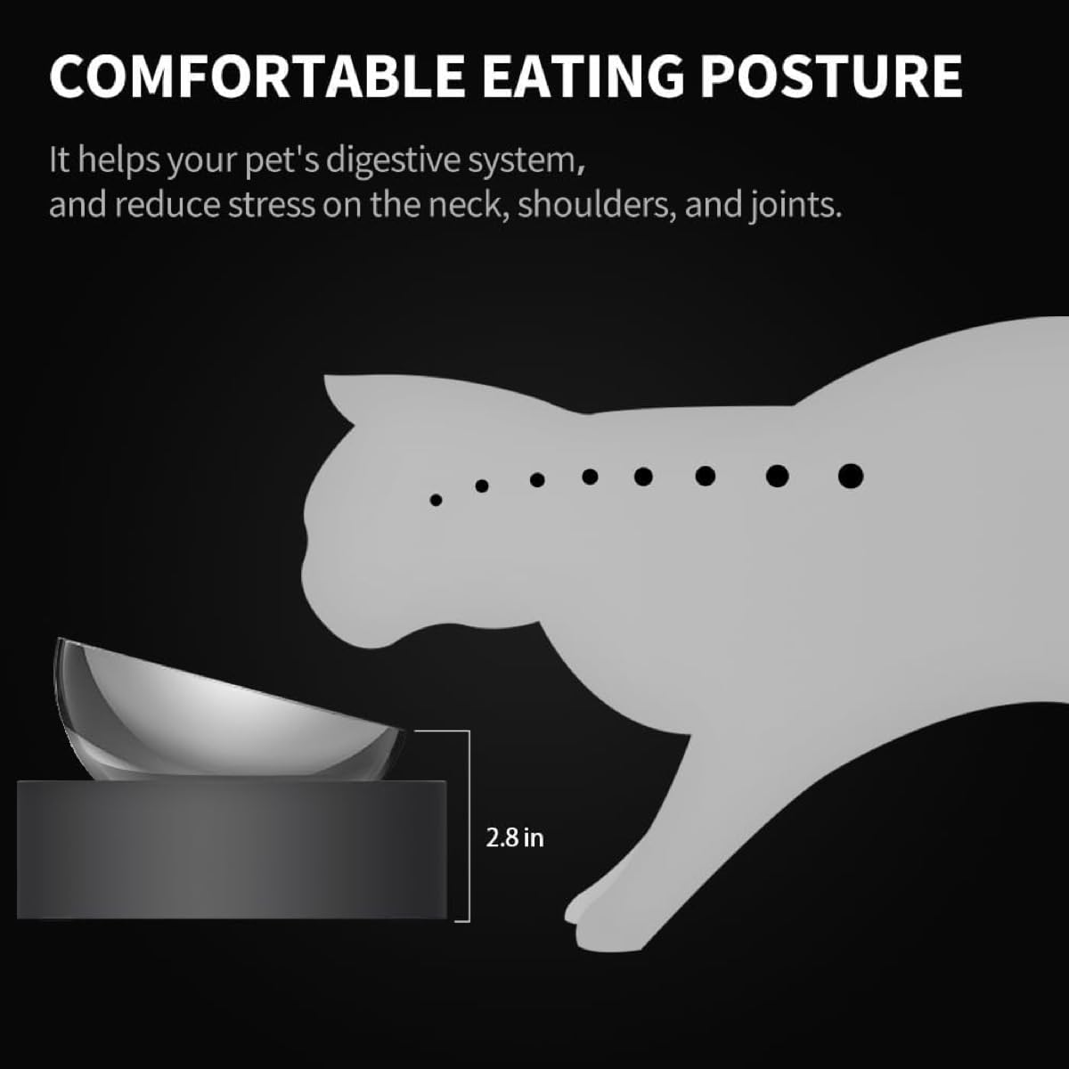 Elevated Dog Cat Bowl with 2 Stainless Steel Bowls T3269
