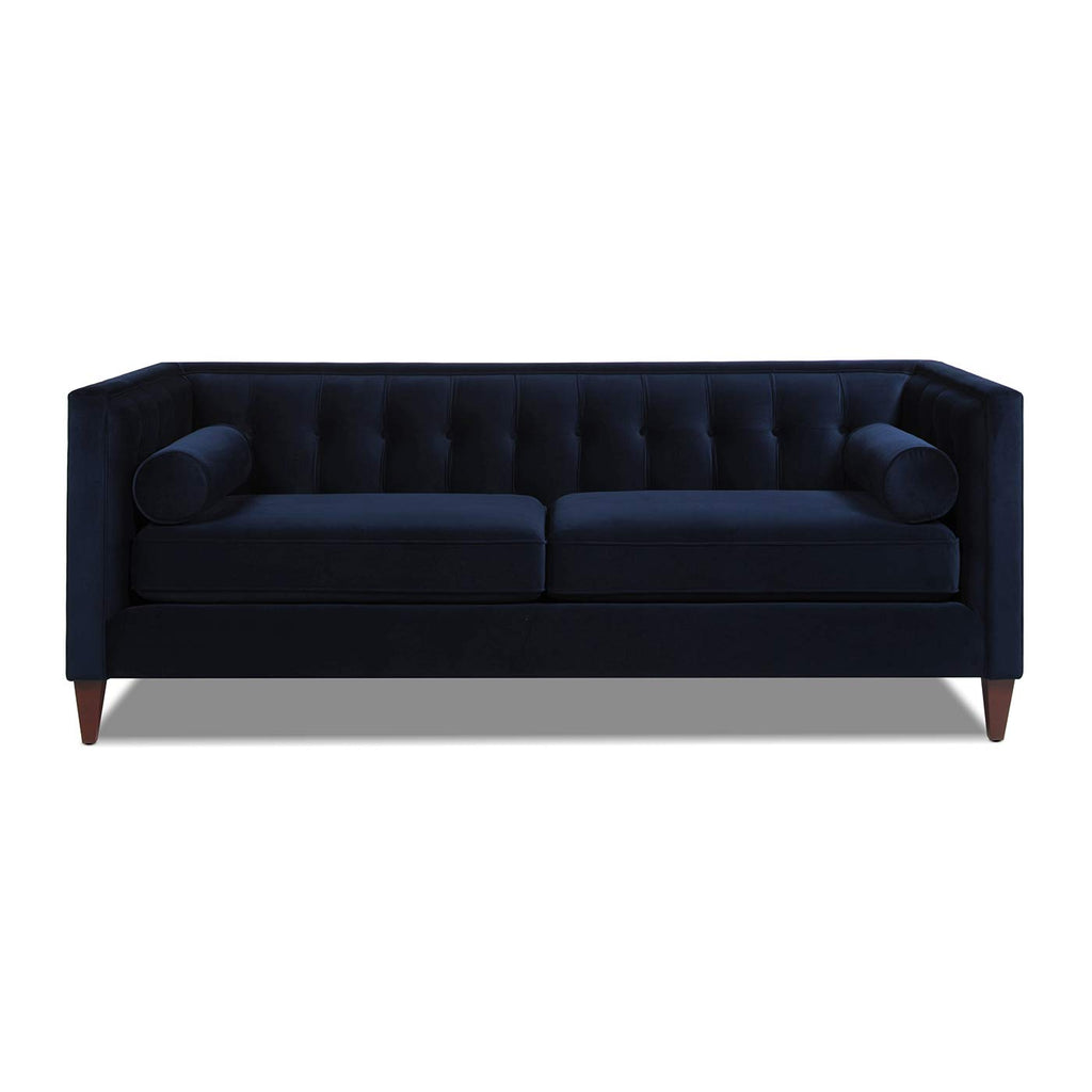 Dark Navy Blue Performance Velvet Tufted Sofa Q50070