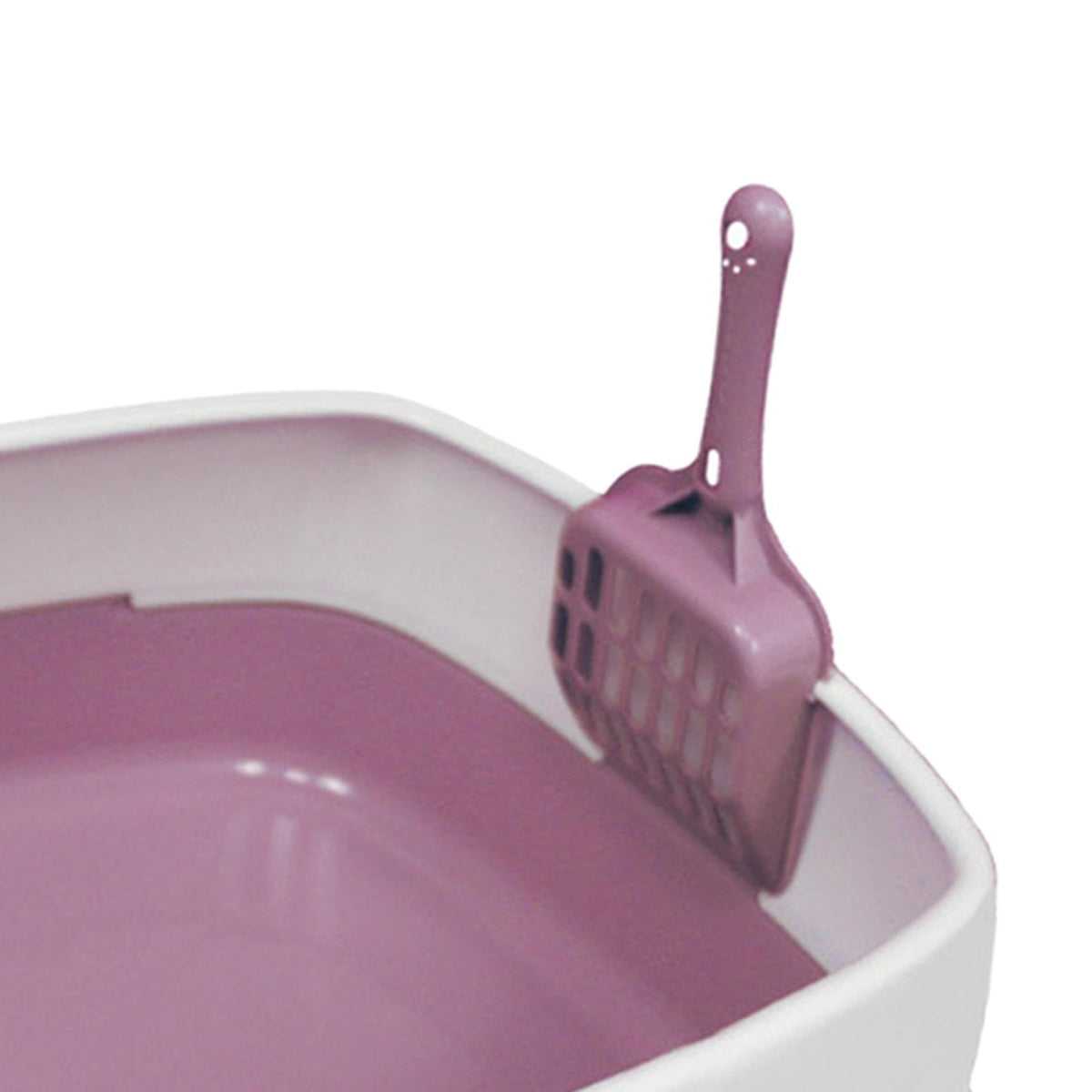 Pink Semi Enclosed Cat Litter Box F180