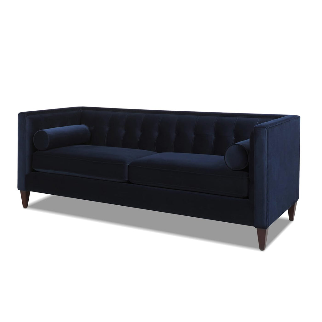 Dark Navy Blue Performance Velvet Tufted Sofa Q50070