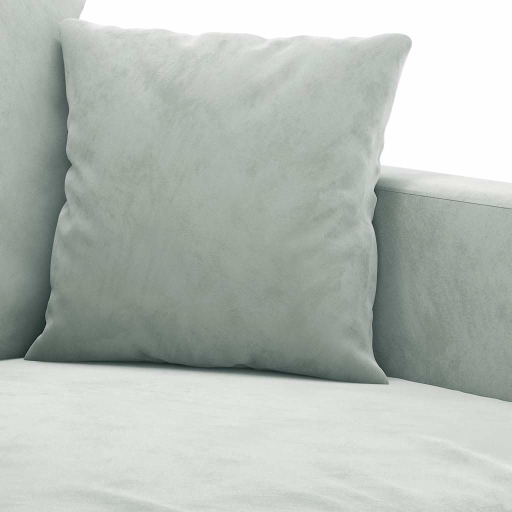 Light Gray Velvet 2-Seater Sofa V9469