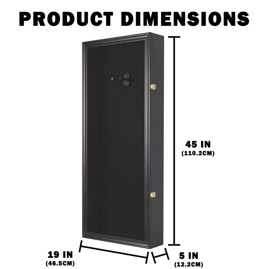 42" Electric Guitar Display Case Cabinet Shadow Box with Lock F970431