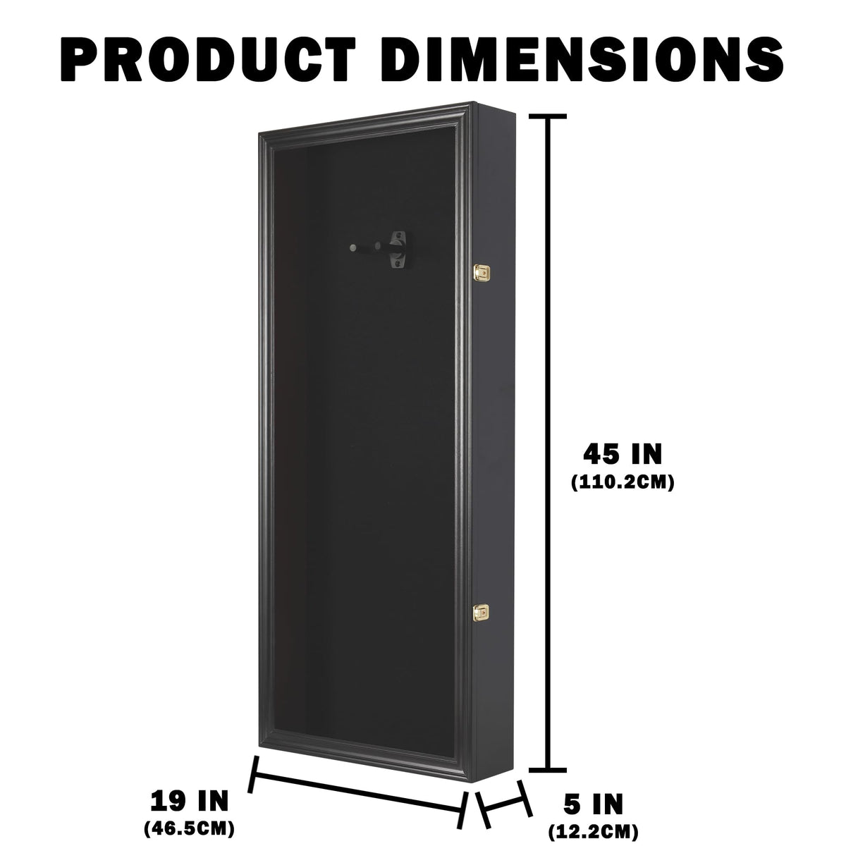 42" Electric Guitar Display Case Cabinet Shadow Box with Lock F970431