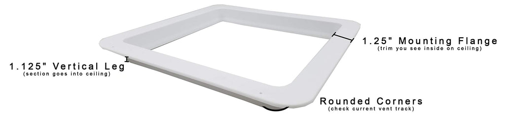 Non Powered RV Roof Vent White Lid H2581