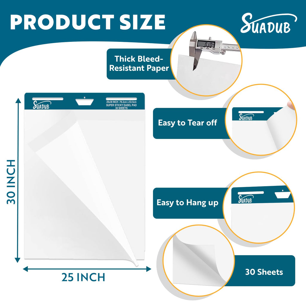Sticky Easel Pad 25 x 30 Inches 30 Sheets 10 Pads F7926