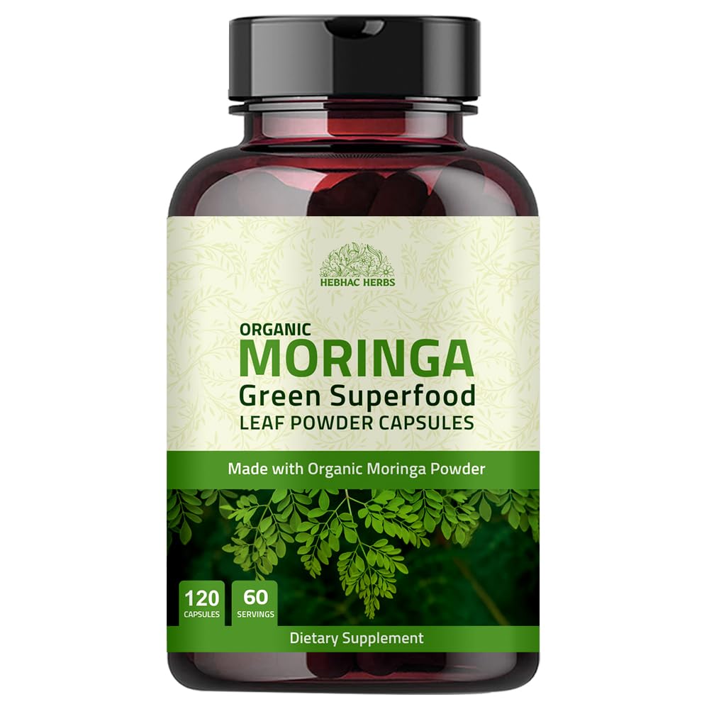 Organic Moringa Capsules 120 Capsules 1000mg Non GMO Gluten Free Y140596