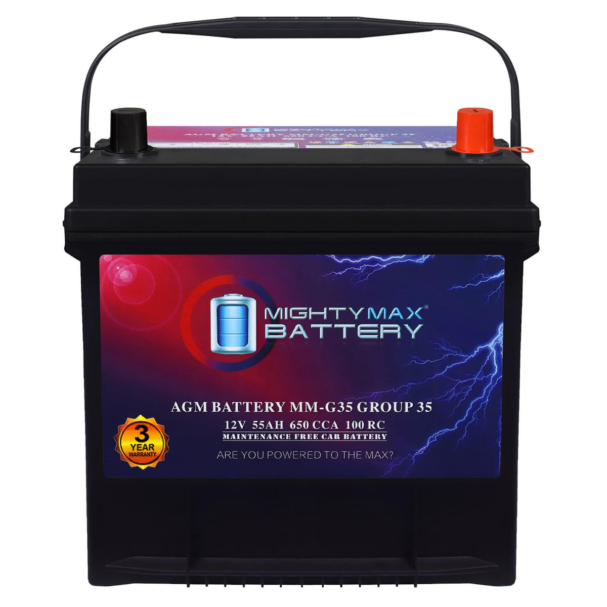12V 55Ah AGM Replacement Battery L62389