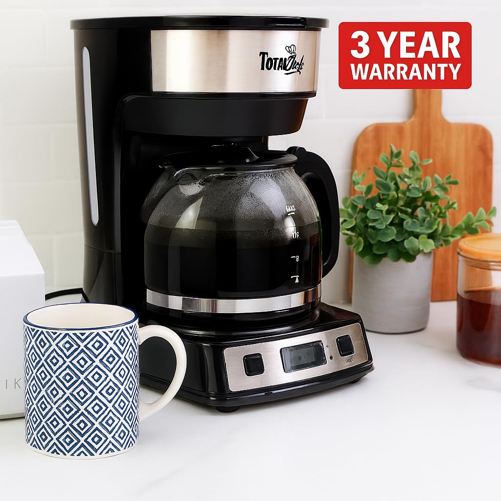 12-Cup Programmable Drip Coffee Maker with Glass Pot V82956