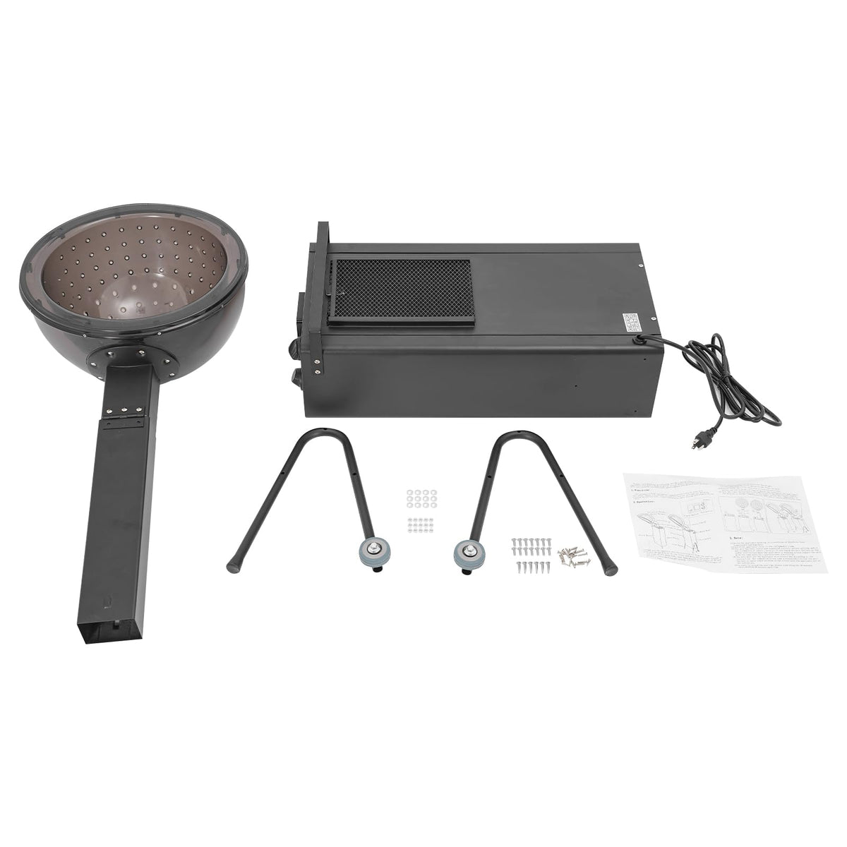 Black 1200w Hooded Hair Dryer with Timer X225874