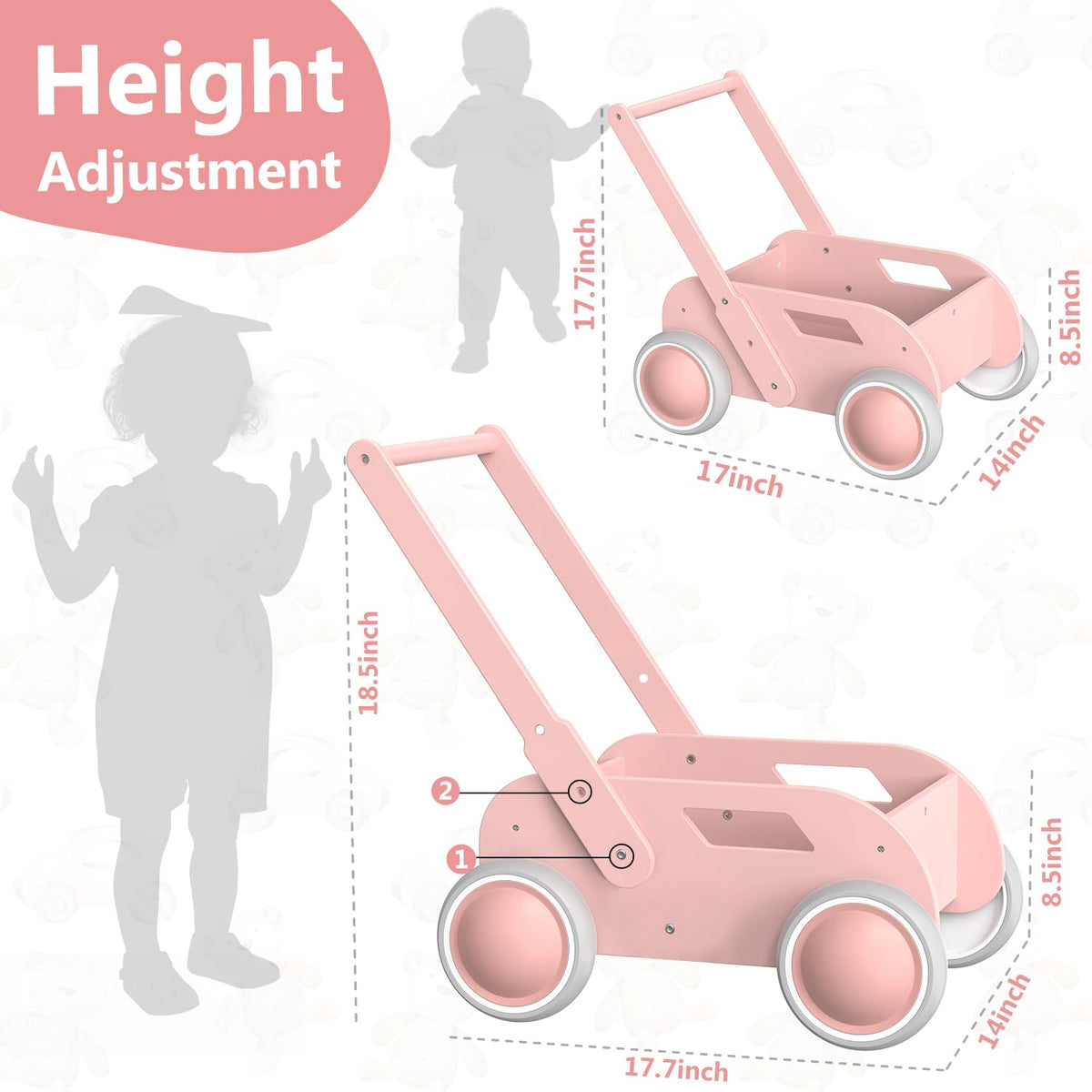 Wooden Baby Push Walker Q57325