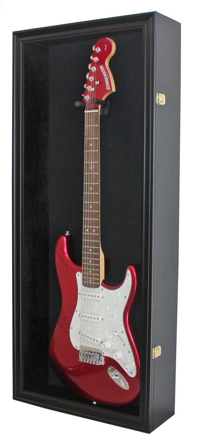 42" Electric Guitar Display Case Cabinet Shadow Box with Lock F970431