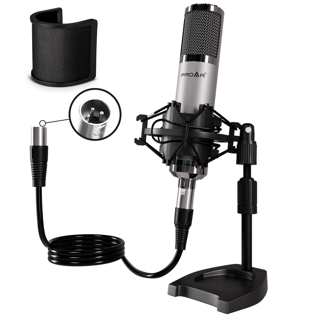 XLR Condenser Microphone with Desktop Stand L1408