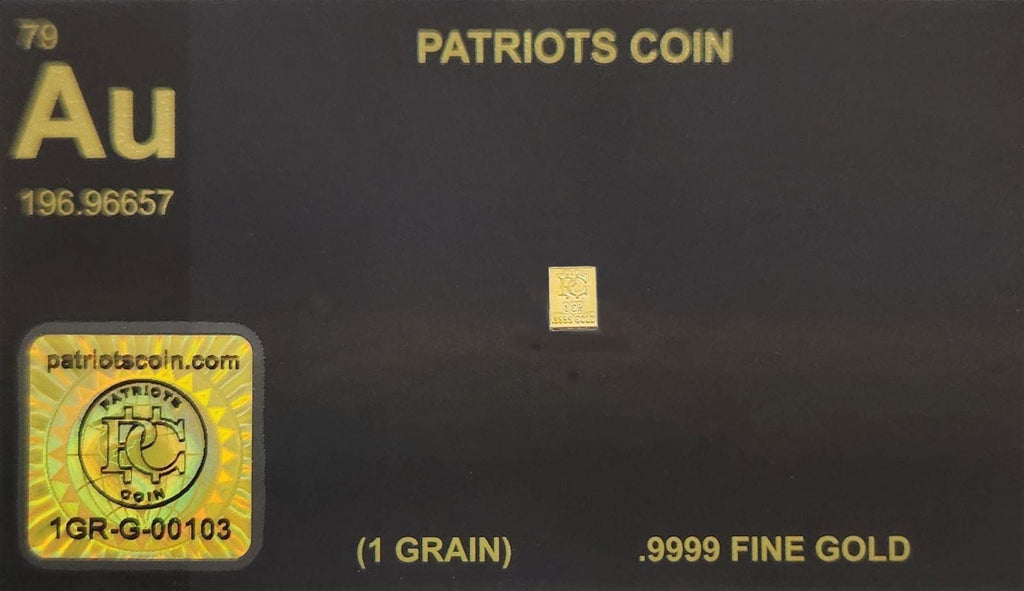 Gold and Silver Bullion Bar 1 Grain W221