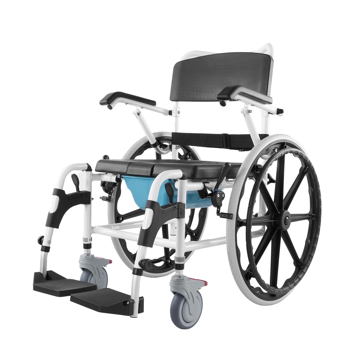 17.5in Adjustable Aluminum Shower Wheelchair with Brake V586069