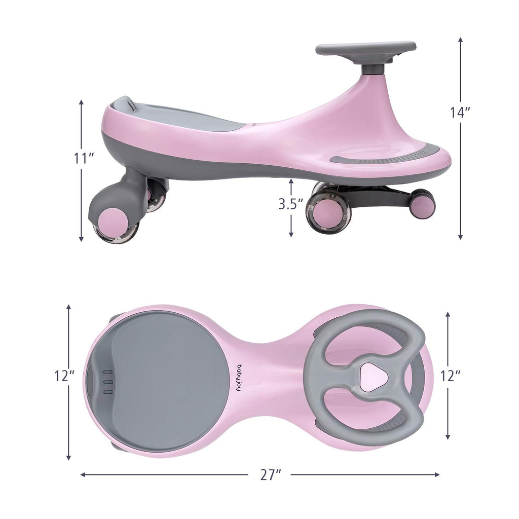 Pink Wiggle Car with LED Flashing Wheels U7020