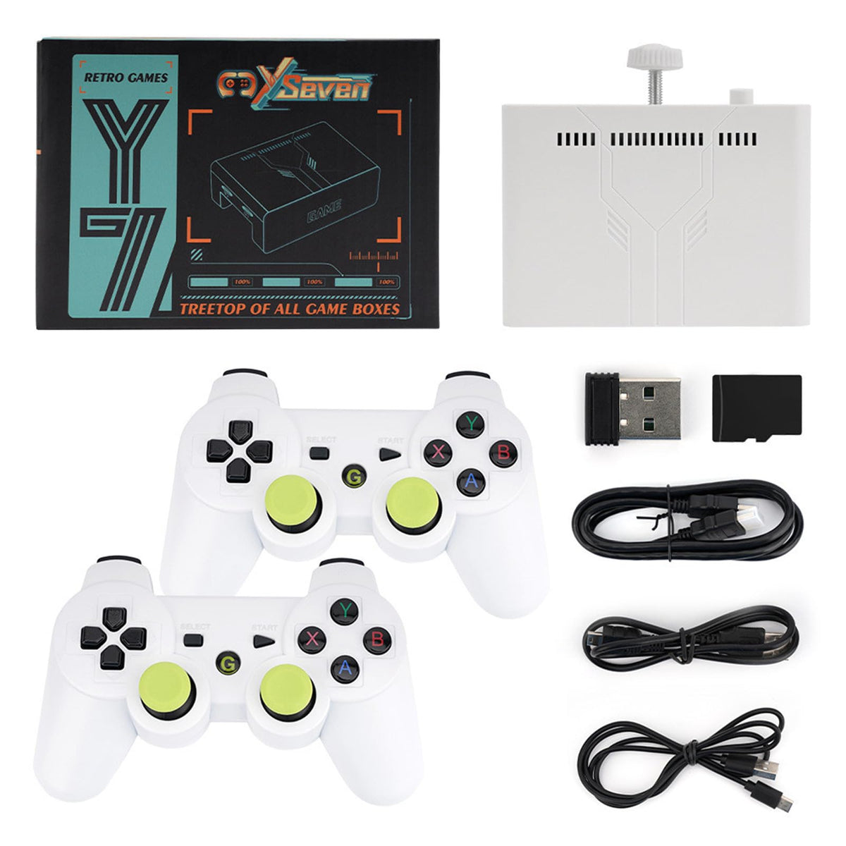 Retro Game Console 4K HD Wireless TV Stick Dual Handle Portable C4827