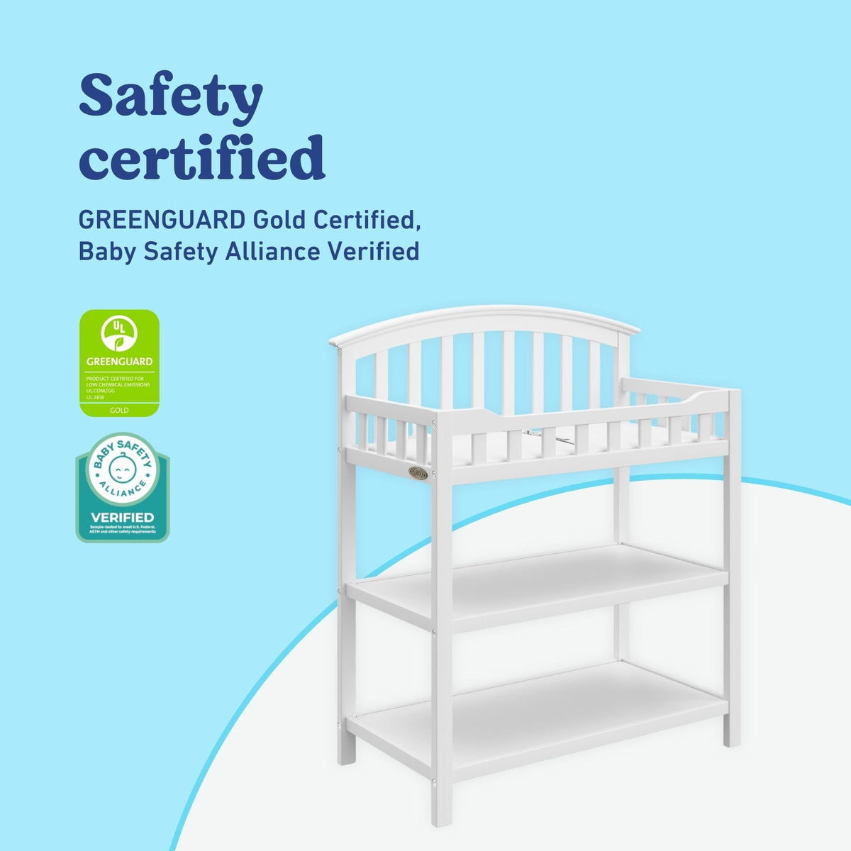 White Changing Table with Changing Pad D293
