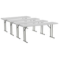 6 ft Plastic Folding Training Table 4-Pack L861194
