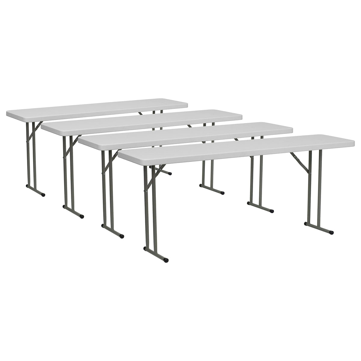 6 ft Plastic Folding Training Table 4-Pack L861194