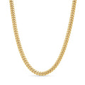 5.5mm Gold Vermeil Sterling Silver Cuban Link Chain Necklace A98234