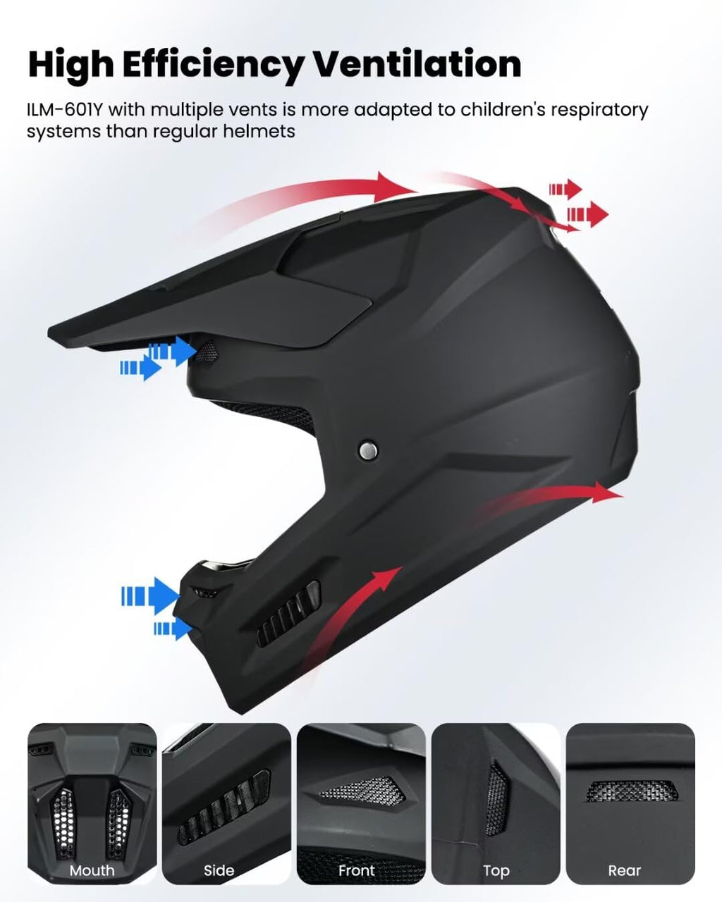 Kids Youth Full Face Dirt Bike Helmet L422629