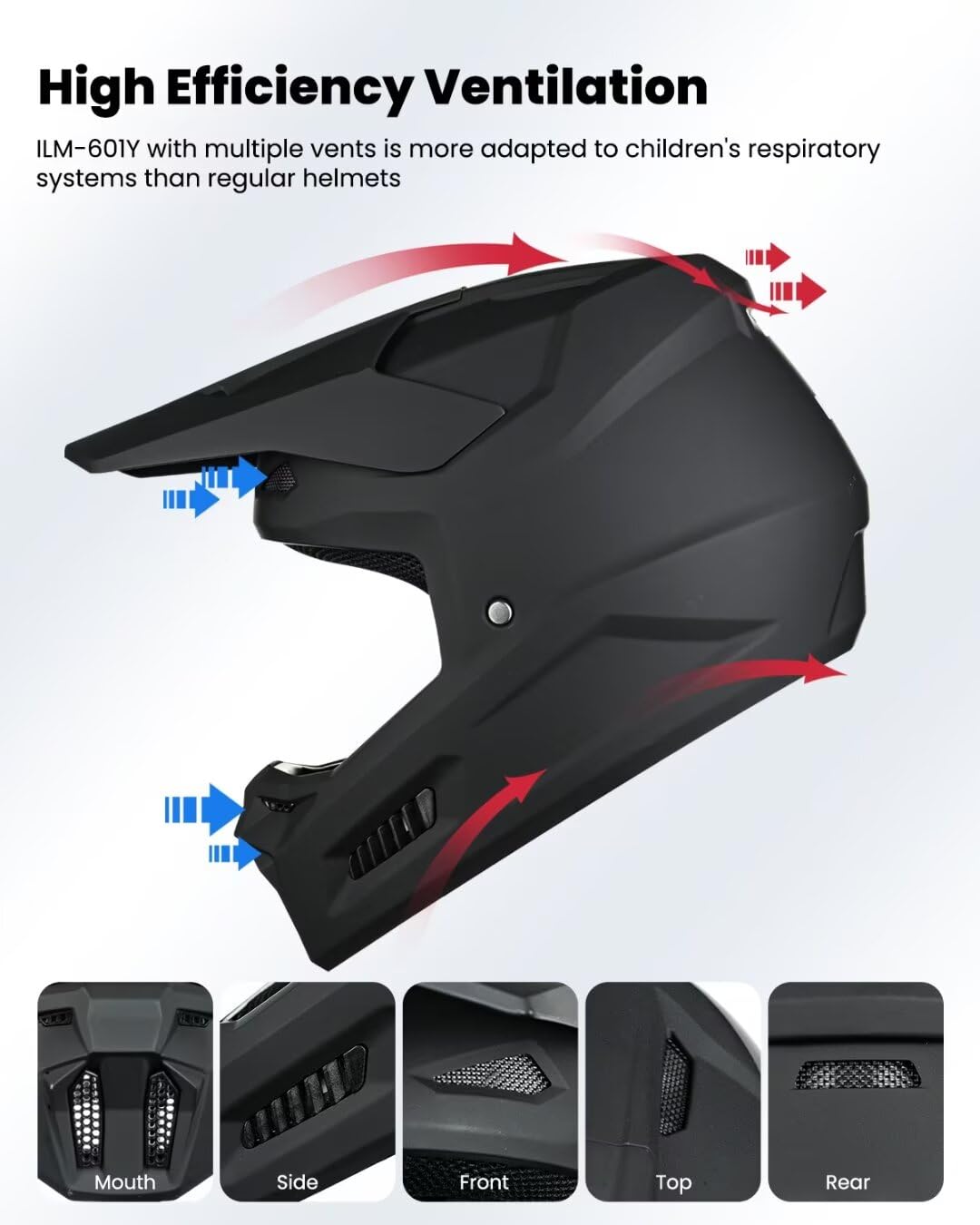 Kids Youth Full Face Dirt Bike Helmet L422629