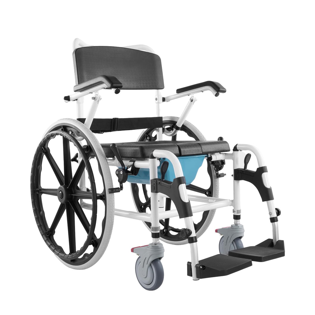 17.5in Adjustable Aluminum Shower Wheelchair with Brake V586069