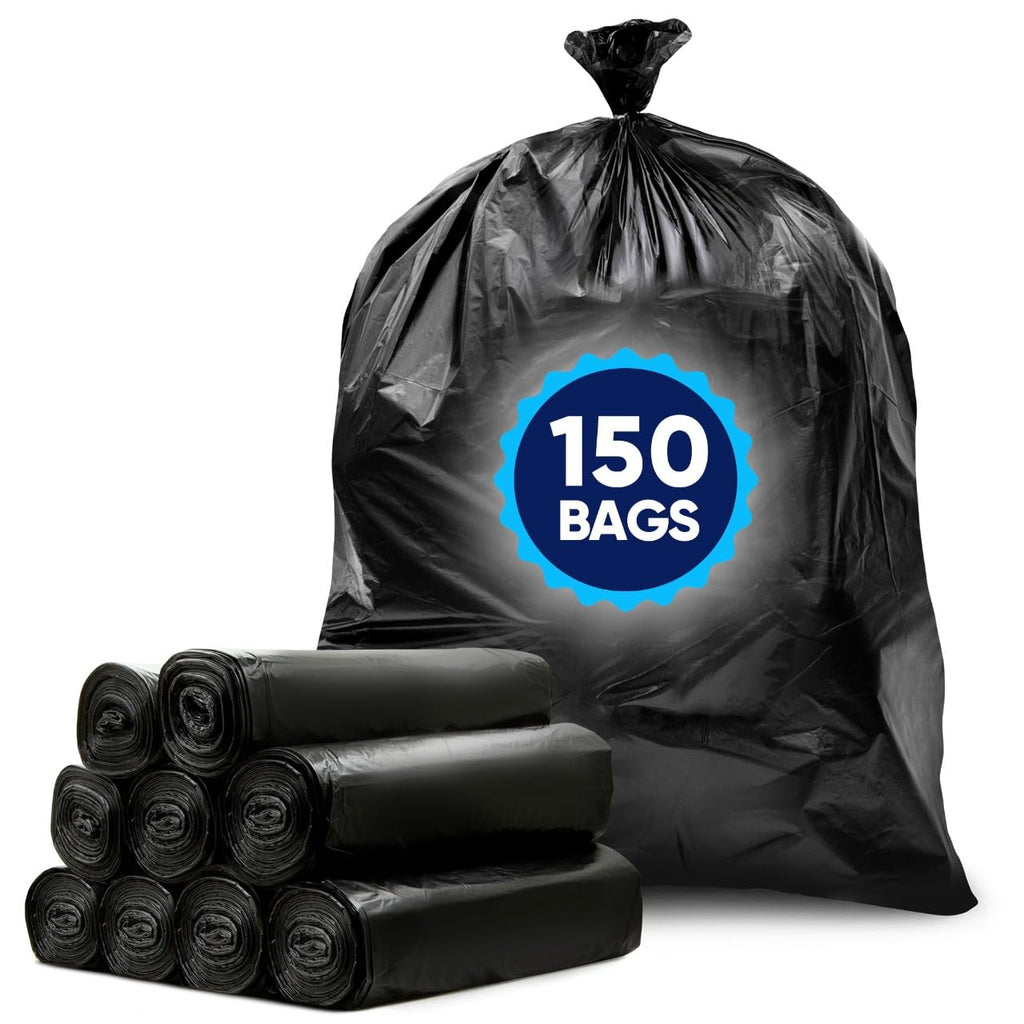 55-60 Gallon Heavy Duty Black Trash Bags 150 Bags R534252