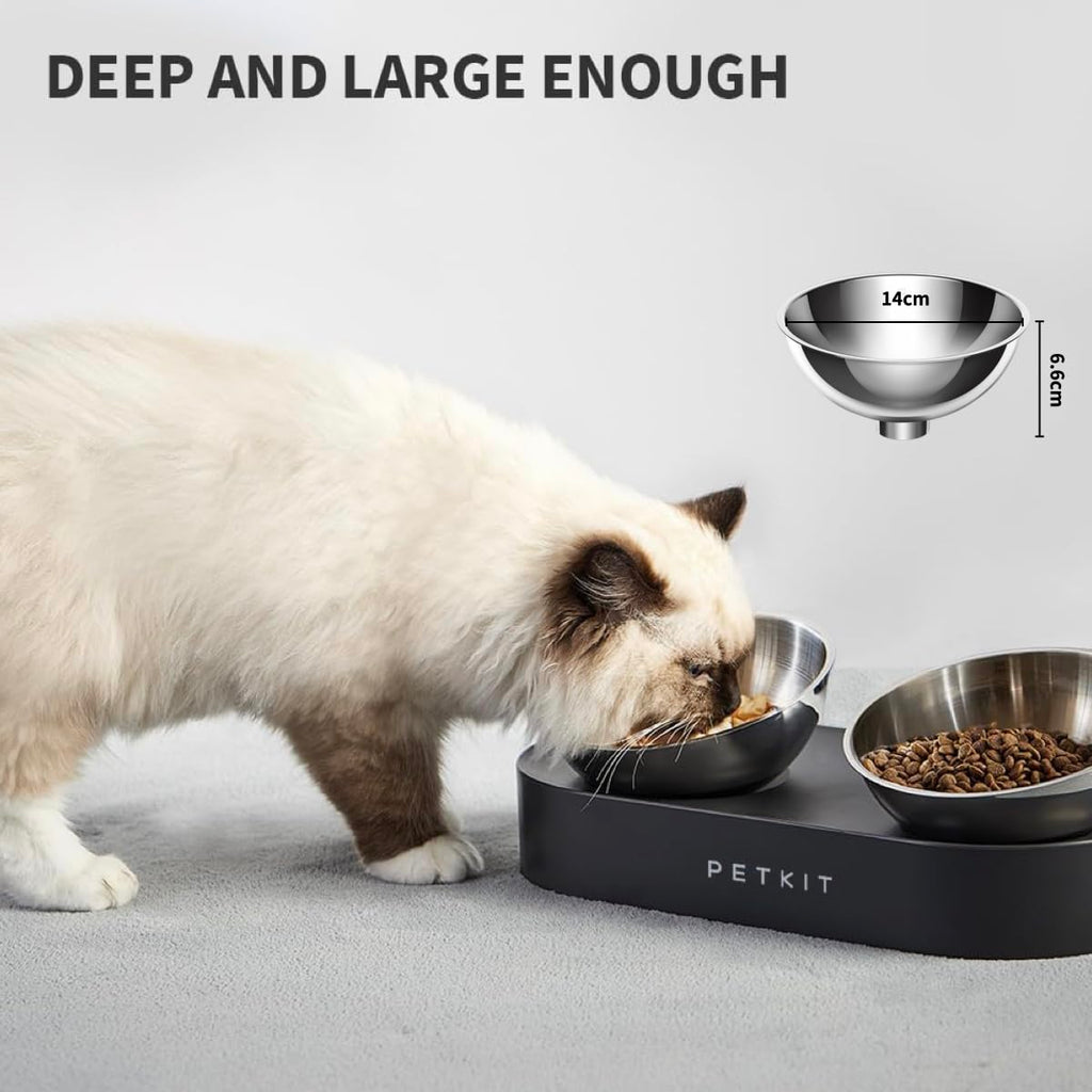 Elevated Dog Cat Bowl with 2 Stainless Steel Bowls T3269