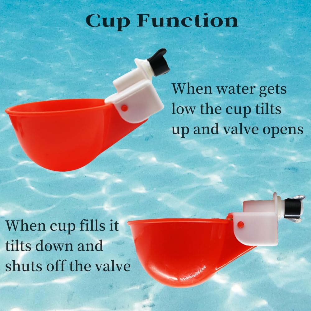 12 Pack Poultry Waterer Cups with Drill J3912
