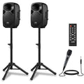 8 Inch Rechargeable PA Speakers with Tripod Stands P596022