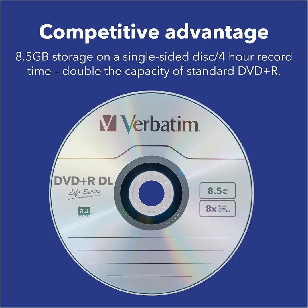 DVD+R DL 8.5GB 8X Hub Printable Discs 50 Pack Z353072