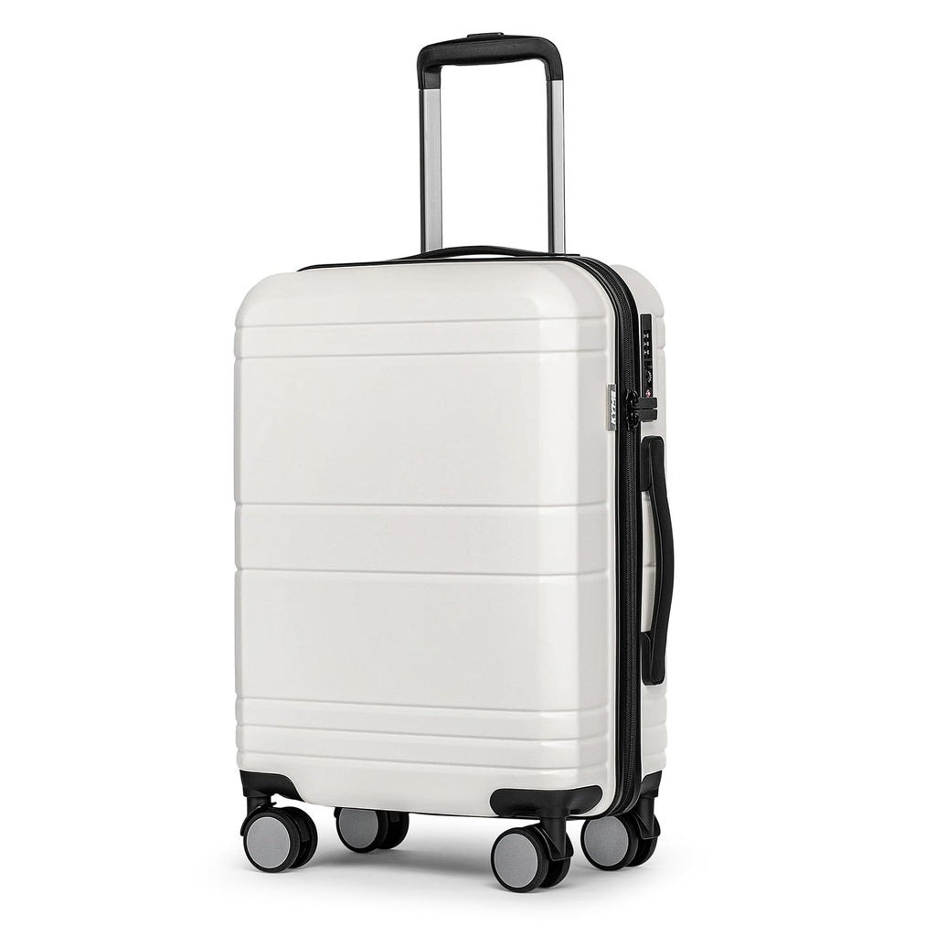 White 20 Inch Hardshell Carry On Luggage H6040