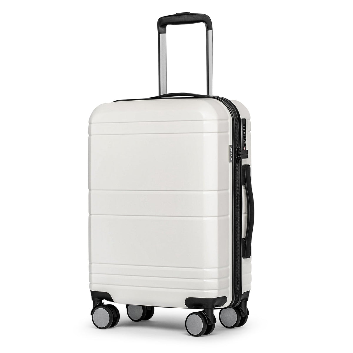 White 20 Inch Hardshell Carry On Luggage H6040