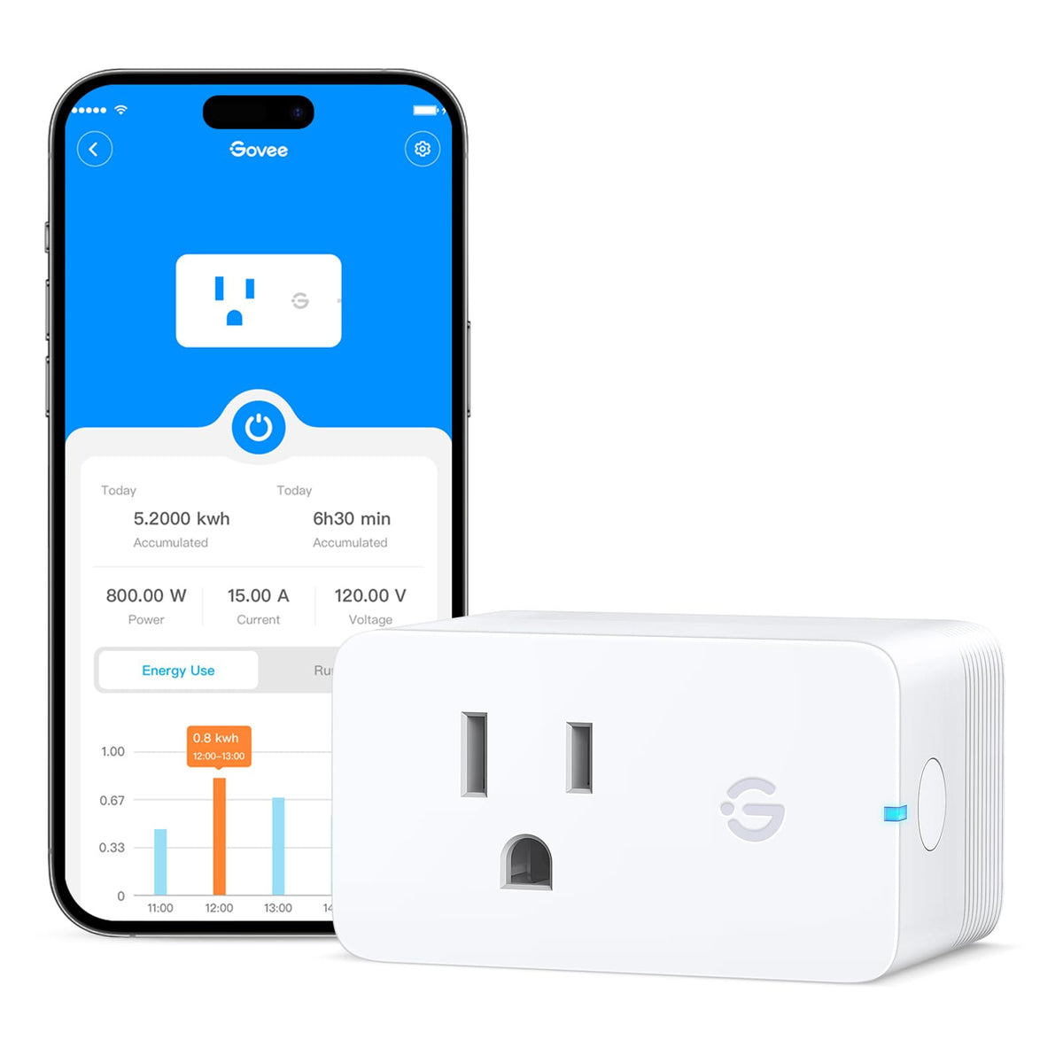Smart Plug with Energy Monitoring, 1 Pack D86417