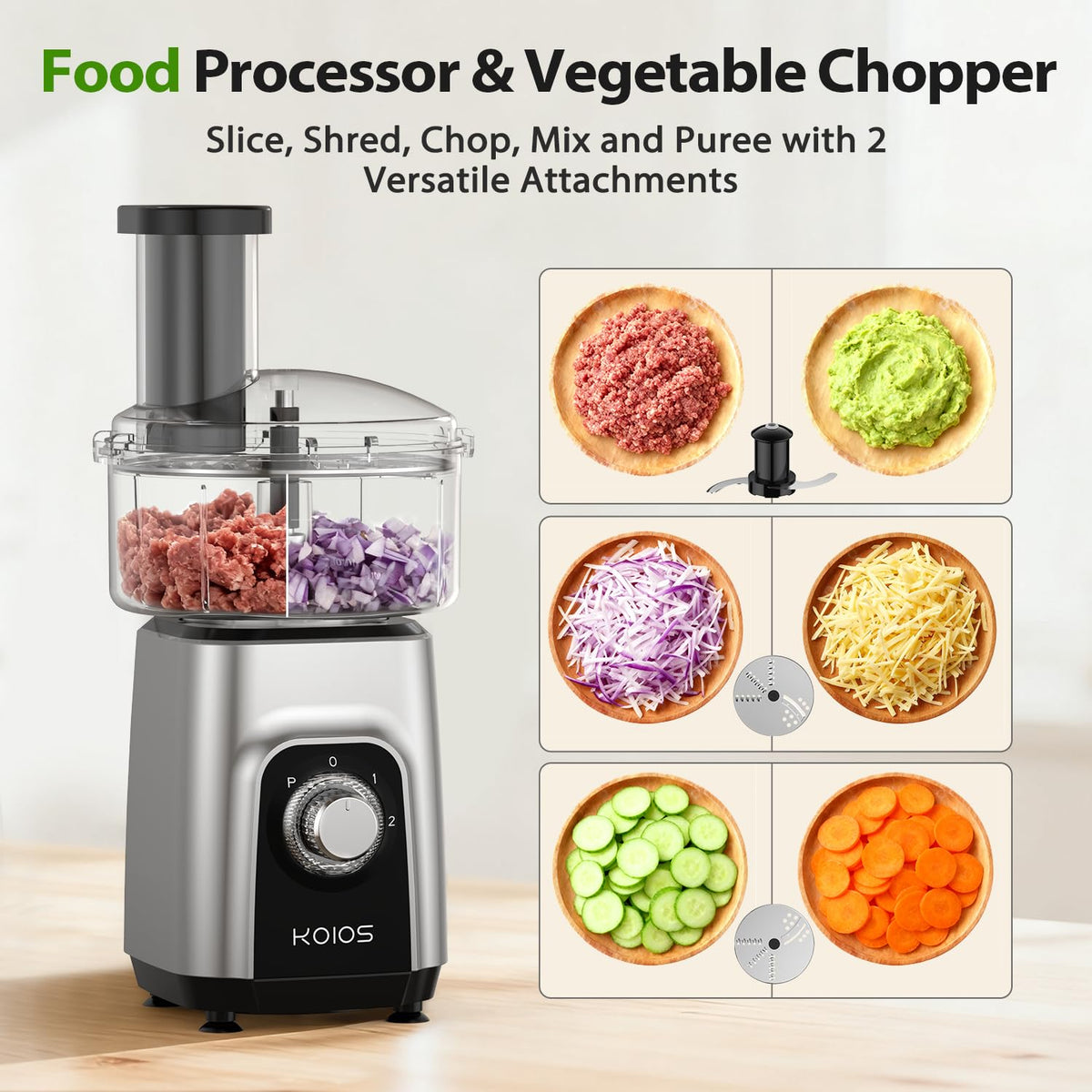 1000W 4 in 1 Blender Food Processor Combo U2637