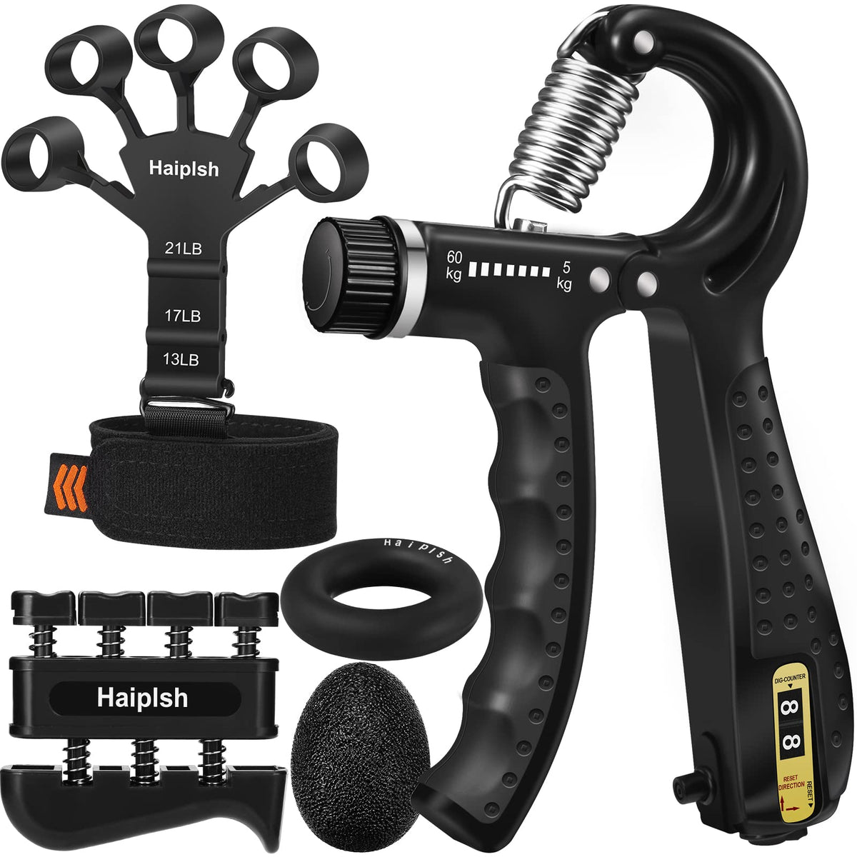 5 Pack Silicone Hand Grip Strengthener Kit H437