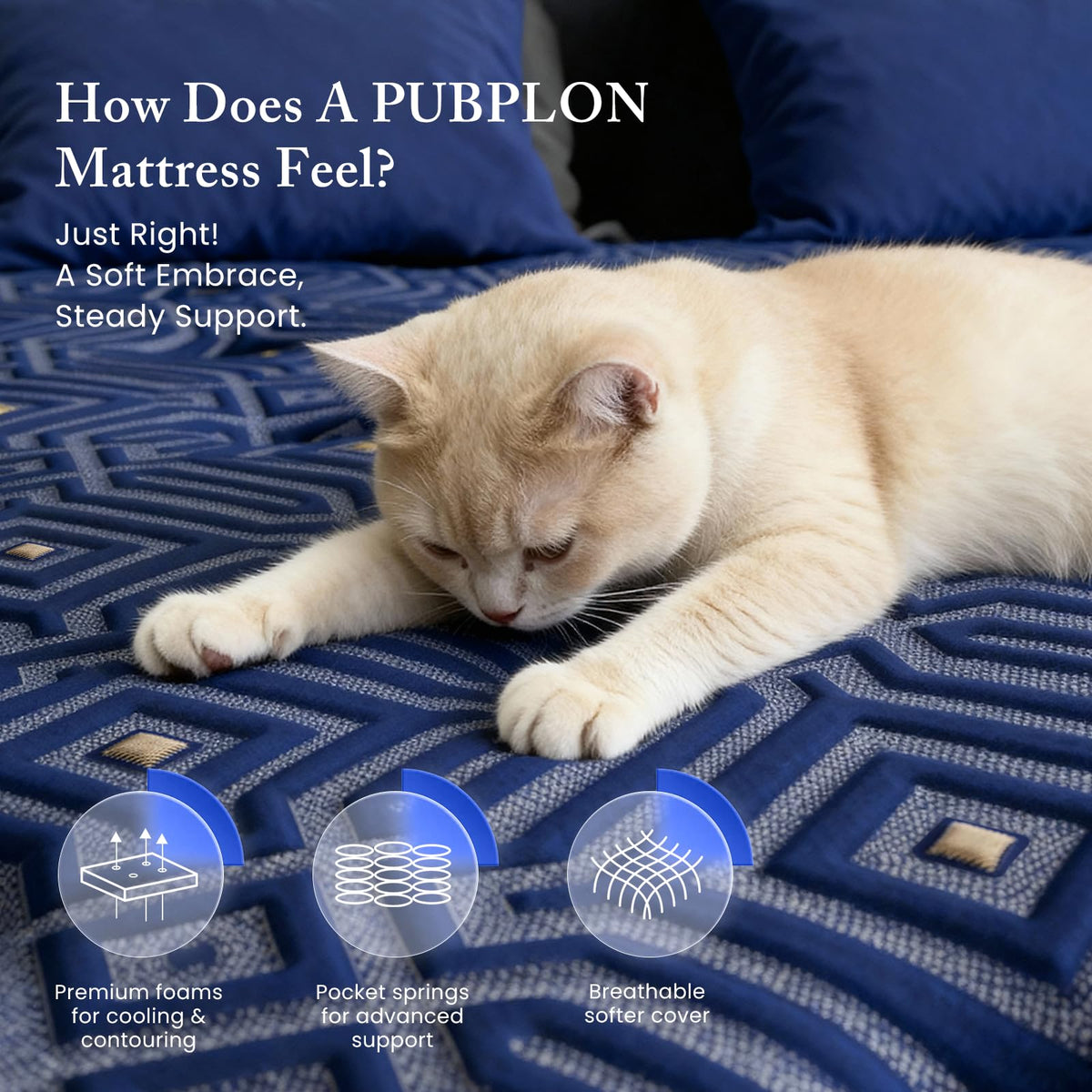 Medium Firm 12 Inch Full Mattress with Gel Memory Foam and Pocket Springs W33930
