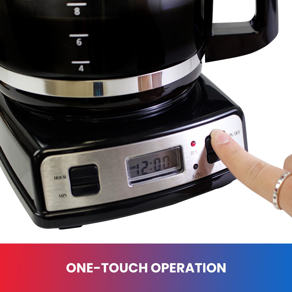 12-Cup Programmable Drip Coffee Maker with Glass Pot V82956