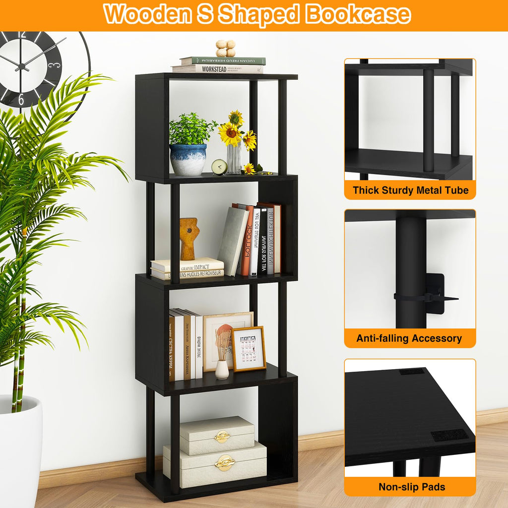 5-Tier Black Bookshelf I8265